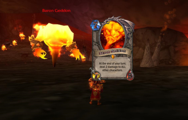 玩家展现炉石战记传说牌于魔兽世界的英姿