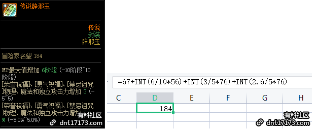 dnf名望