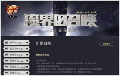 DNF荣誉系统